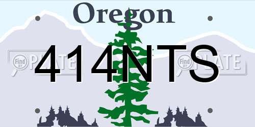 414NTS Oregon License Plate
