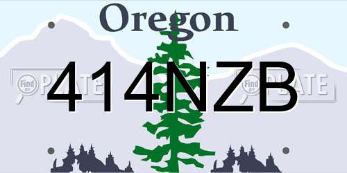 414NZB Oregon License Plate