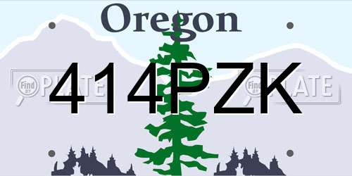 414PZK Oregon License Plate