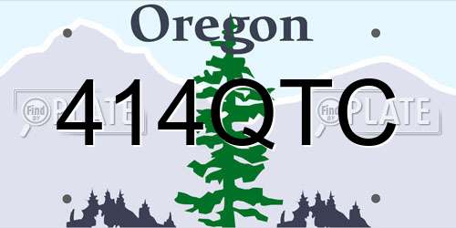 414QTC Oregon License Plate