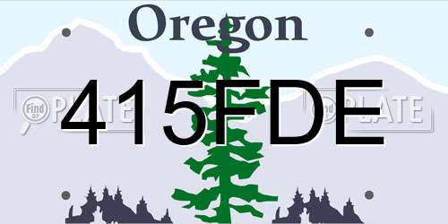 415FDE Oregon License Plate