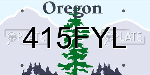 415FYL Oregon License Plate