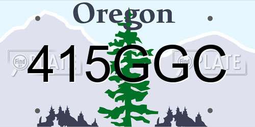 415GGC Oregon License Plate