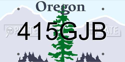 415GJB Oregon License Plate