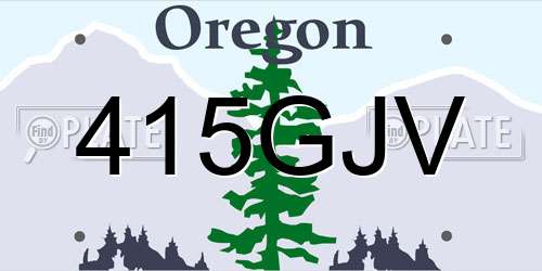 415GJV Oregon License Plate