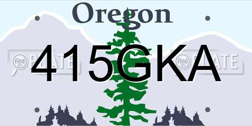 415GKA Oregon License Plate