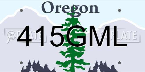 415GML Oregon License Plate
