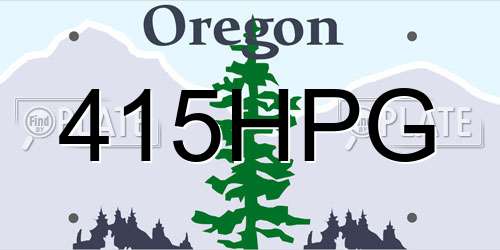 415HPG Oregon License Plate