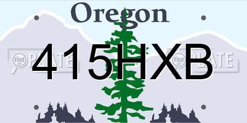 415HXB Oregon License Plate