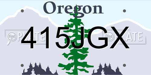 415JGX Oregon License Plate
