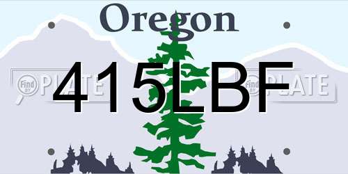 415LBF Oregon License Plate