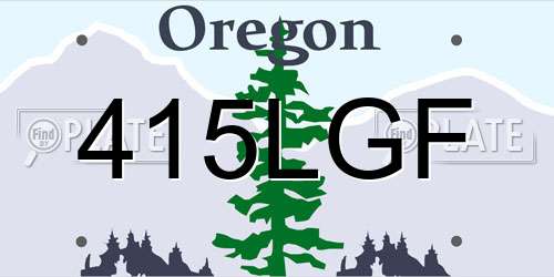 415LGF Oregon License Plate