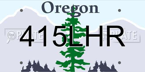 415LHR Oregon License Plate