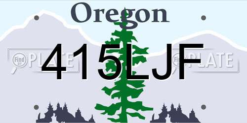 415LJF Oregon License Plate