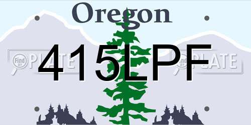 415LPF Oregon License Plate
