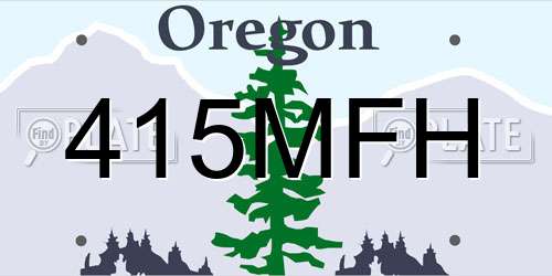 415MFH Oregon License Plate