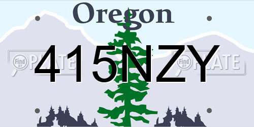 415NZY Oregon License Plate