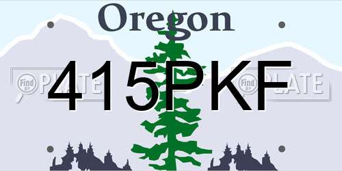 415PKF Oregon License Plate