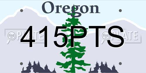 415PTS Oregon License Plate