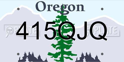 415QJQ Oregon License Plate