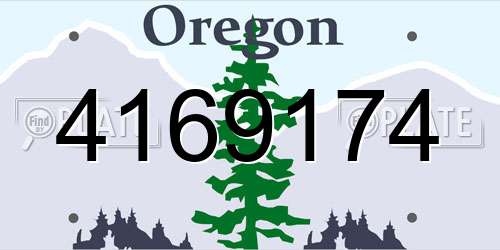 4169174 Oregon License Plate