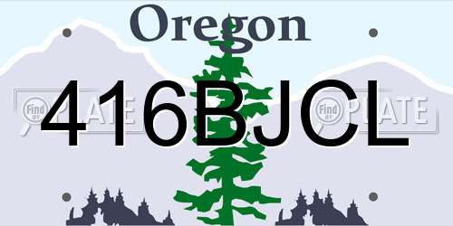 416BJCL Oregon License Plate