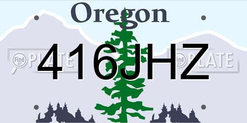 416JHZ Oregon License Plate
