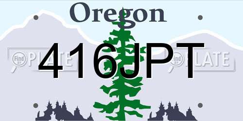 416JPT Oregon License Plate