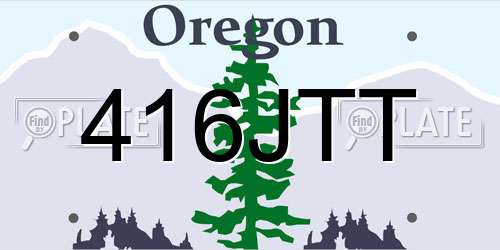 416JTT Oregon License Plate