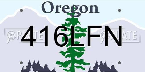 416LFN Oregon License Plate