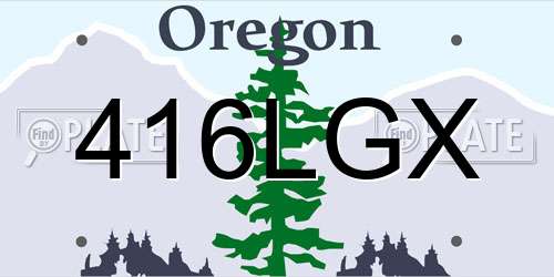416LGX Oregon License Plate