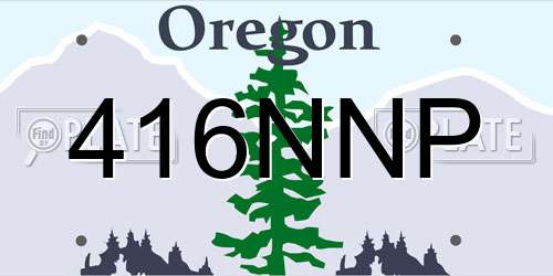 416NNP Oregon License Plate