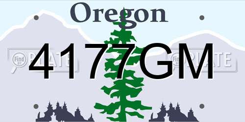 4177GM Oregon License Plate