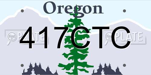 417CTC Oregon License Plate
