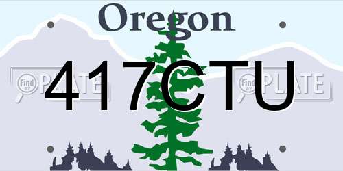 417CTU Oregon License Plate