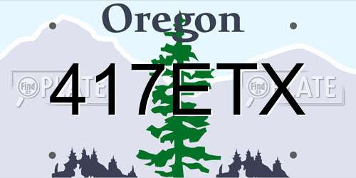 417ETX Oregon License Plate