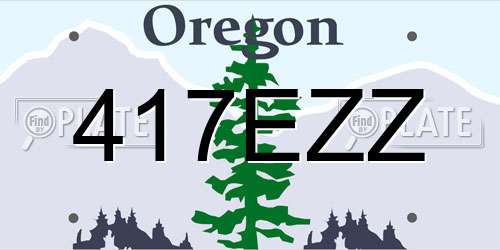 417EZZ Oregon License Plate