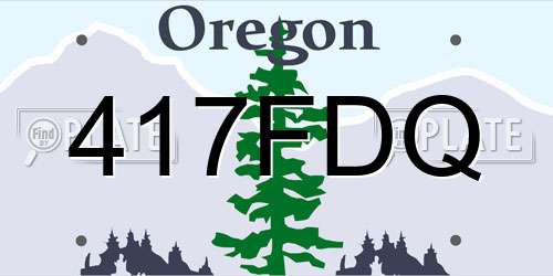 417FDQ Oregon License Plate