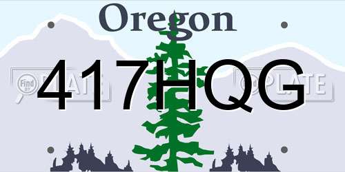 417HQG Oregon License Plate