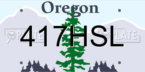 417HSL Oregon License Plate