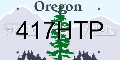 417HTP Oregon License Plate
