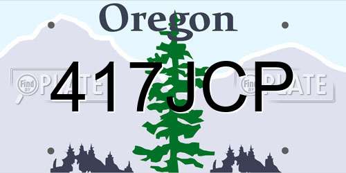 417JCP Oregon License Plate