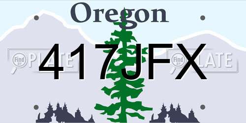 417JFX Oregon License Plate