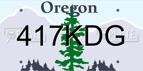 417KDG Oregon License Plate