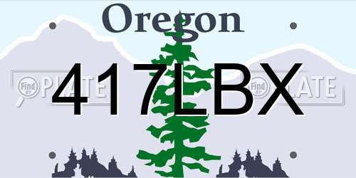 417LBX Oregon License Plate
