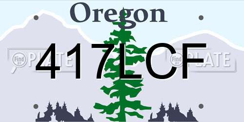 417LCF Oregon License Plate