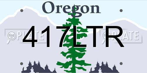 417LTR Oregon License Plate