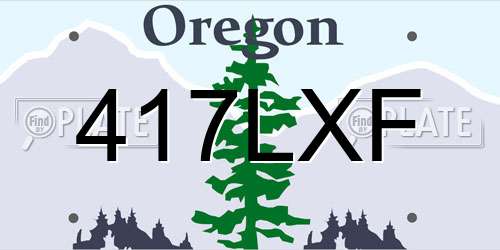 417LXF Oregon License Plate