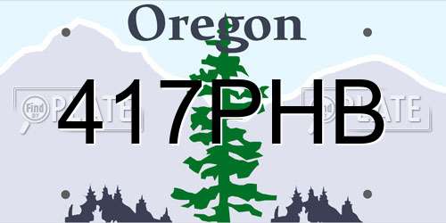 417PHB Oregon License Plate