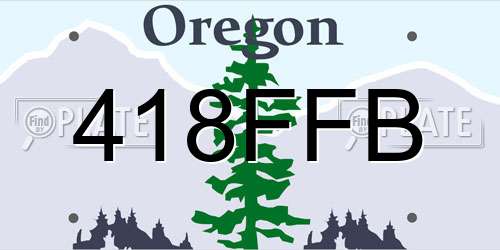 418FFB Oregon License Plate